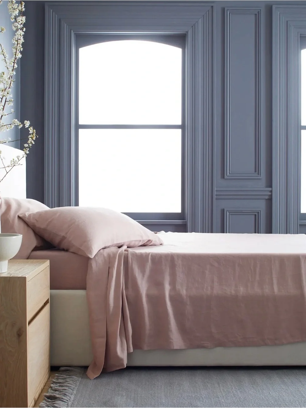 Dusty Mauve European Linen King Sham Set